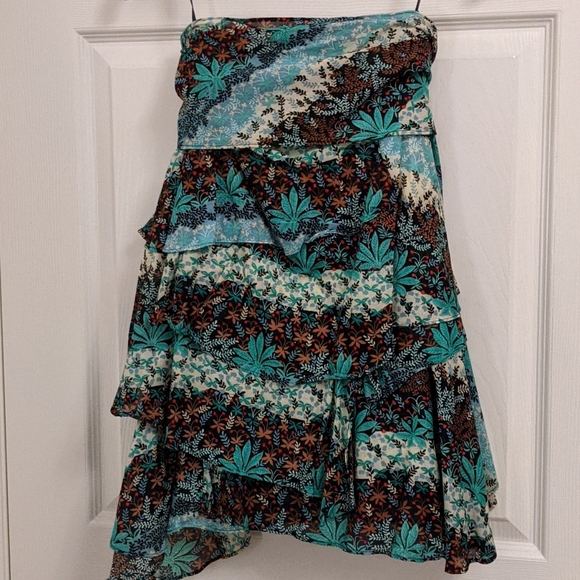 French Connection Asymmetrical Ruffle Skirt Sz 2 - Picture 4 of 6